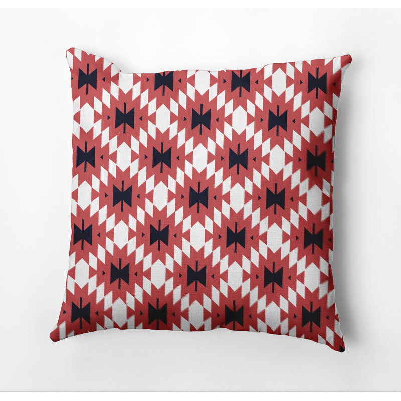 Housse de coussin d'extérieur carré et insert, Corail, 16 po x 16 po