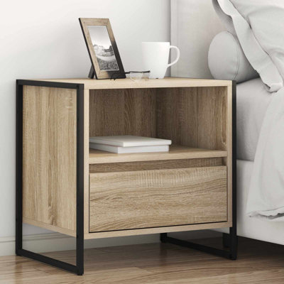 50cm W Manufactured Wood Bedside Table