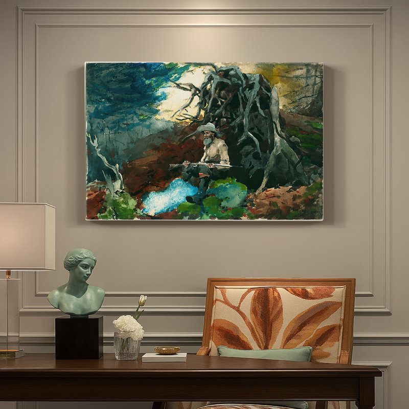 Le guide Adirondack (ou l'arbre tombé) - Winslow Homer - Toile tendue avec châssis - 1894, 40 x 60