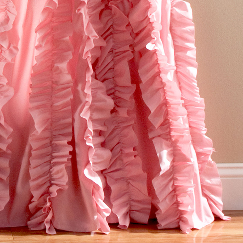 Panneau de rideau semi-transparent de style bohème, l 52" x L 84", Rose