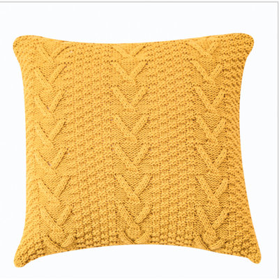 Pack of 1 Knitted 100% polyester Throw Pillow Cover 18"x18"