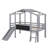 Endearing Twin Loft Bed With A Ladder, A Slide, And A Lovely House Design-114463710
