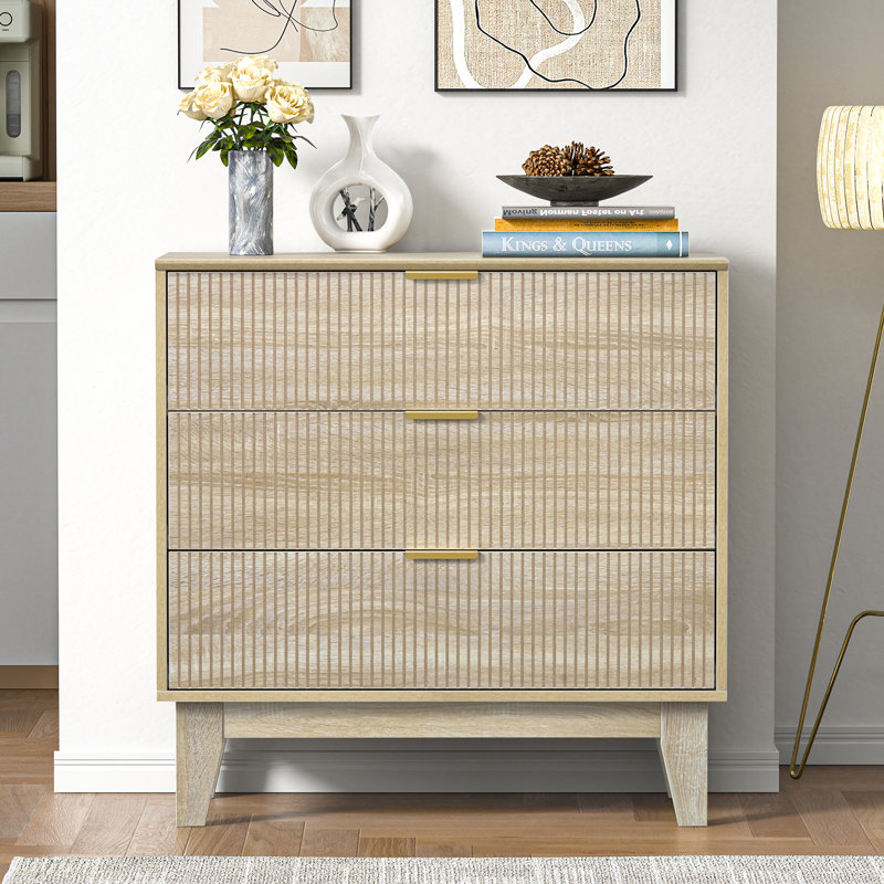 Candelario 31.5'' W 3 - Drawer Dresser, Natural