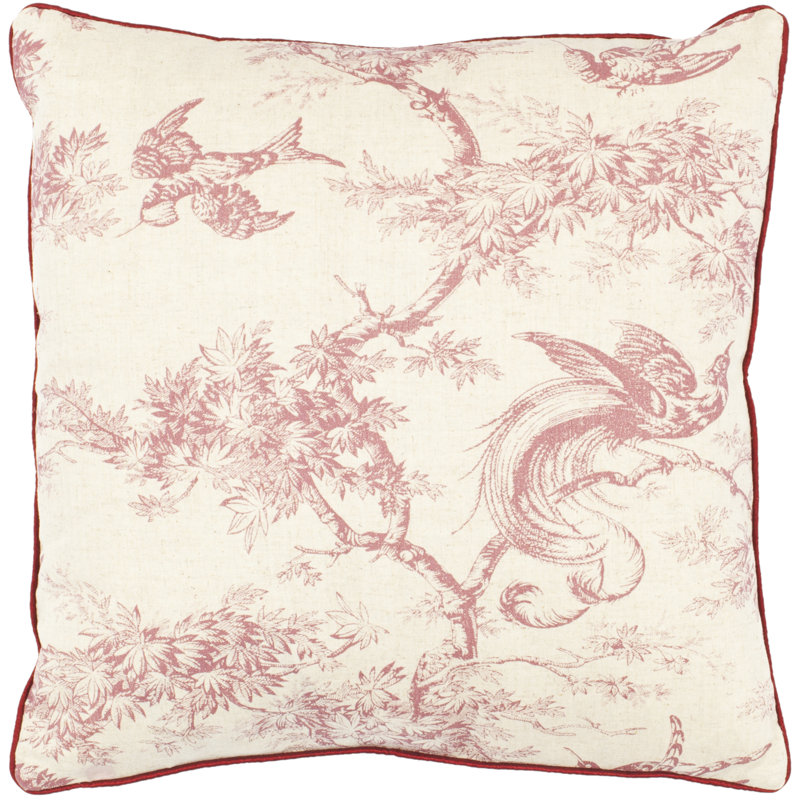 Norah Throw Pillow, Raspberry