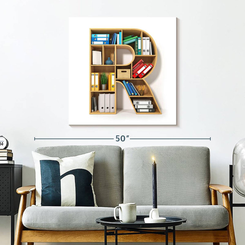 Keiri R Shaped Bookshelf, 30" H x 30" W