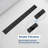 30 Inches Linear Shower Drain With Removable Bar Pattern Grate,Linear Drain With Hair Strainer And Leveling Feet,Stainless Steel,Matte Black-119466771