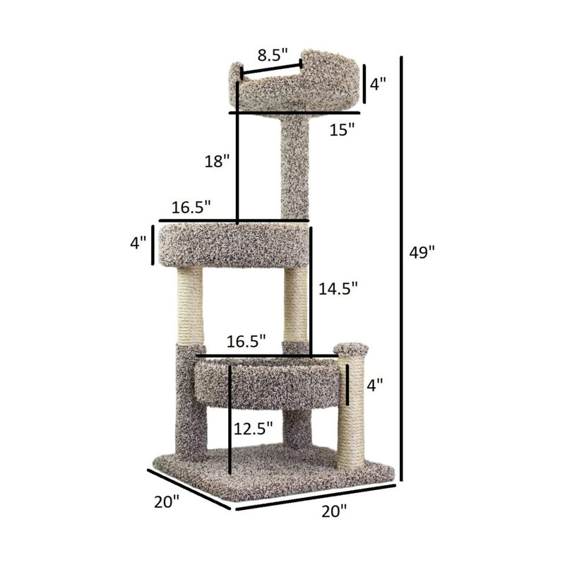  MULTI-LEVEL TREE TOWER - - 190091-Speckled