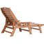 Chaise longue d'extérieur marron, réglable en 6 positions, résistante aux intempéries, grande capacité de charge, confortable.