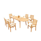 Hari Outdoor 7 - Piece Teak Dining Set