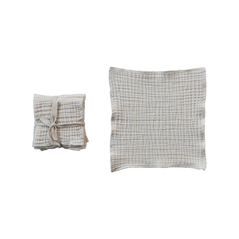 Linges à vaisselle carrés en coton