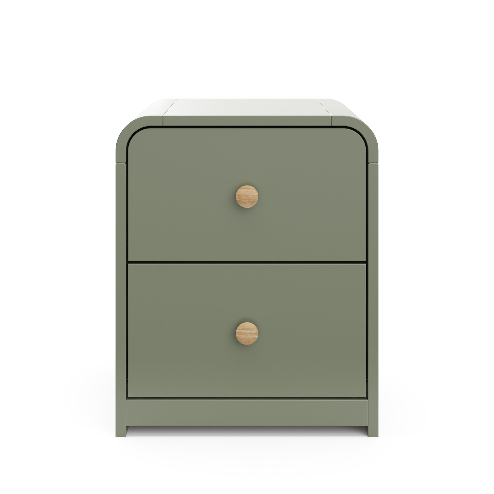 Santos 2-Drawer Nightstand, Olive