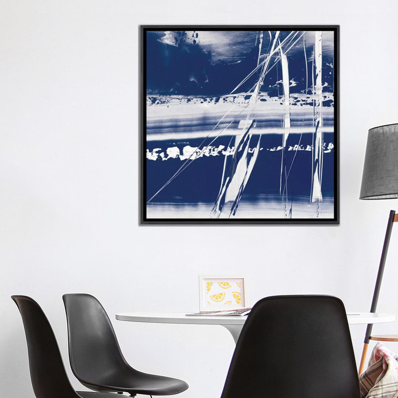 « Current alternant I » par Ethan Harper, reproduction d’art, H 37 po x l 37 po x P 1,5 po, Toile avec cadre noir patiné