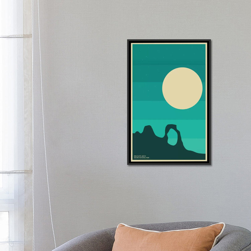 Arches, impression sur toile tendue, H 26 po x l 18 po x 1,5 po, Toile avec cadre noir, Pas de tapis