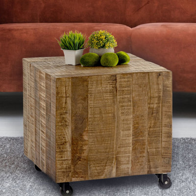 Eyla Wheel Square Side Table