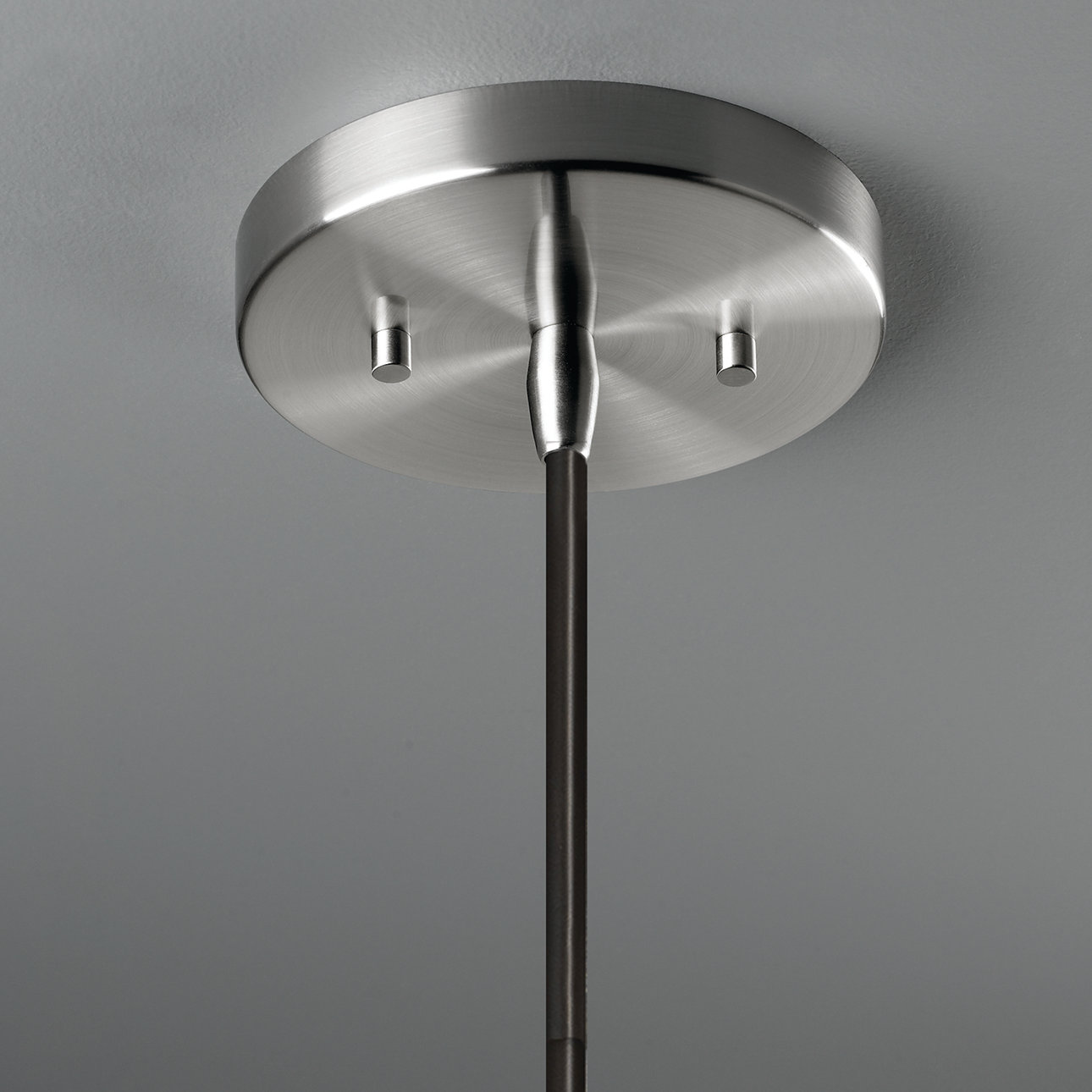 Leni Single Light Ceramic Dimmable Pendant, Pewter Green, Brushed Nickel
