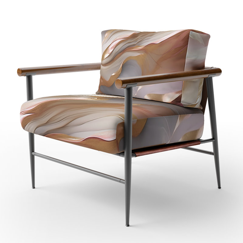 Chaise d'appoint rembourrée Subtle Serenity, Noir, noir, noir, noir