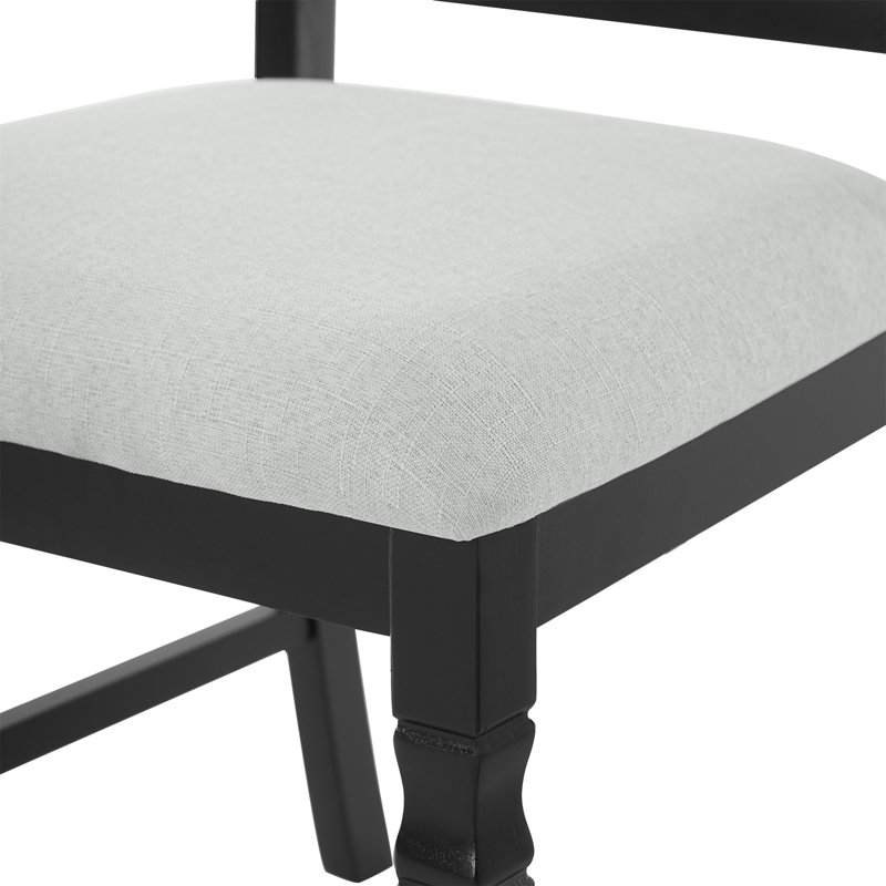 Ensemble de 4 chaises de salle à manger, Beige+Black, Beige+Black