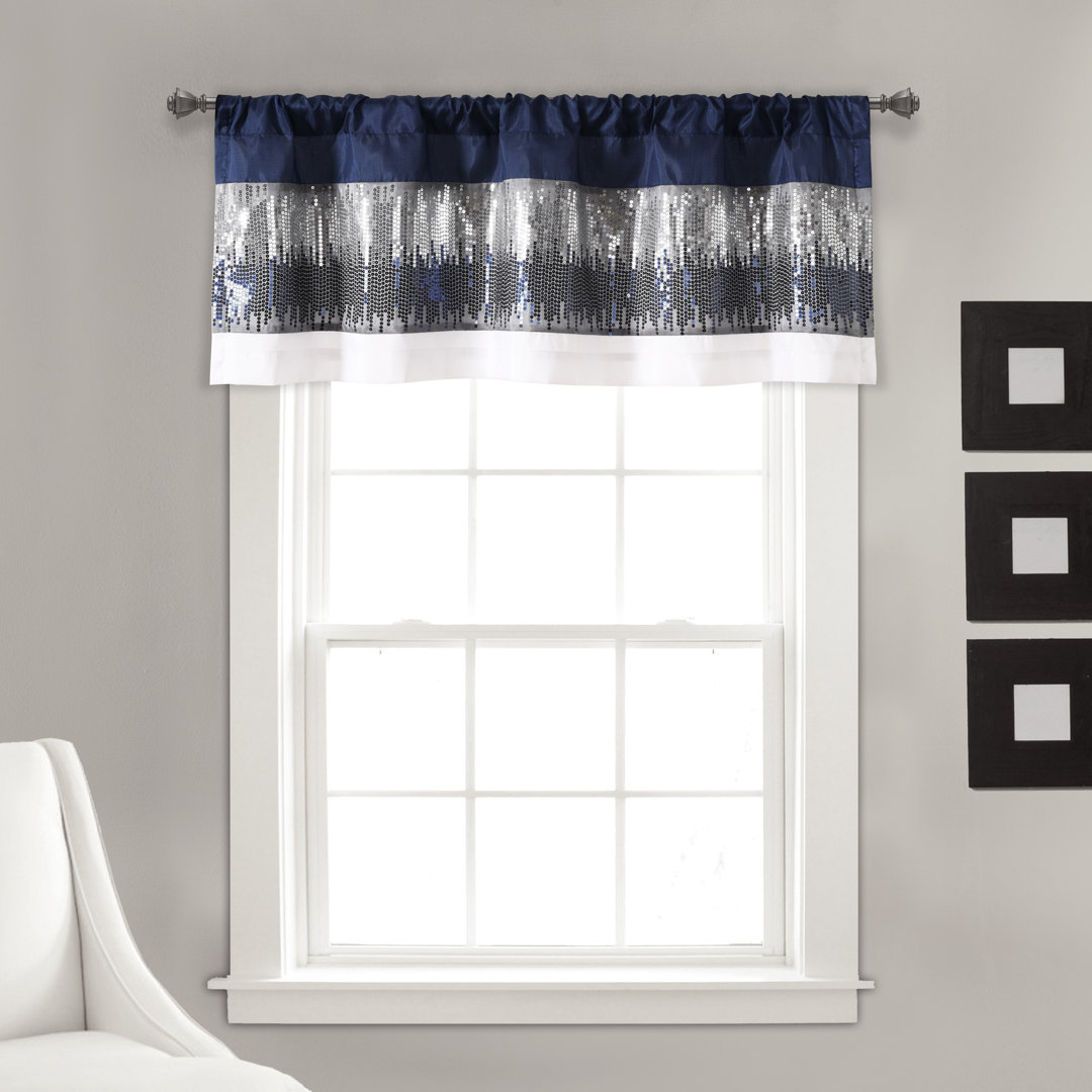 Striped Tailored Window Valance Lush Decor 