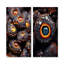 Ensemble de 2 décorations murales géode noire et orange-1900761409-1900761414