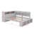 Wood Daybed With Storage Cabinets, Shoe Cabinet And USB Ports-645568679