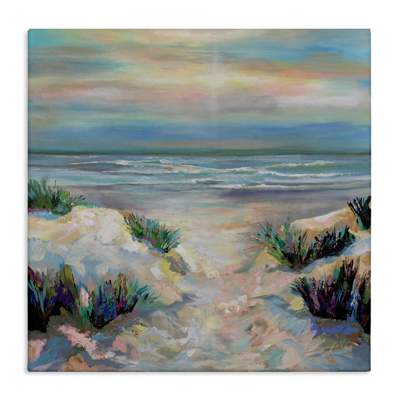 Toile Sanctifier Beach Sunrise, design par Jeanette Vertentes, H 17 po x l 17 po
