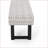 Boho Fabric Bench, Rubberwood Frame Black Print – Living Room/Bedroom/Foyer | Fabric | Black Print