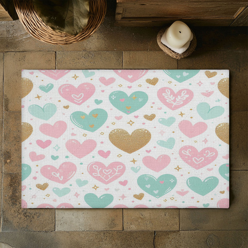 Tapis tressé Heartfelt Affection Vibes, Rectangulaire 3 pi x 5 pi