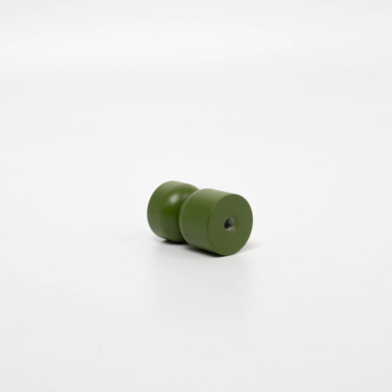 ROUS Harwdare Mid-Century Modern Hourglass Knob, Olive (Green)