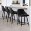 Swivel Velvet Upholstered Counter & Bar Stool With Solid Metal Frame-1929667211-1921254708