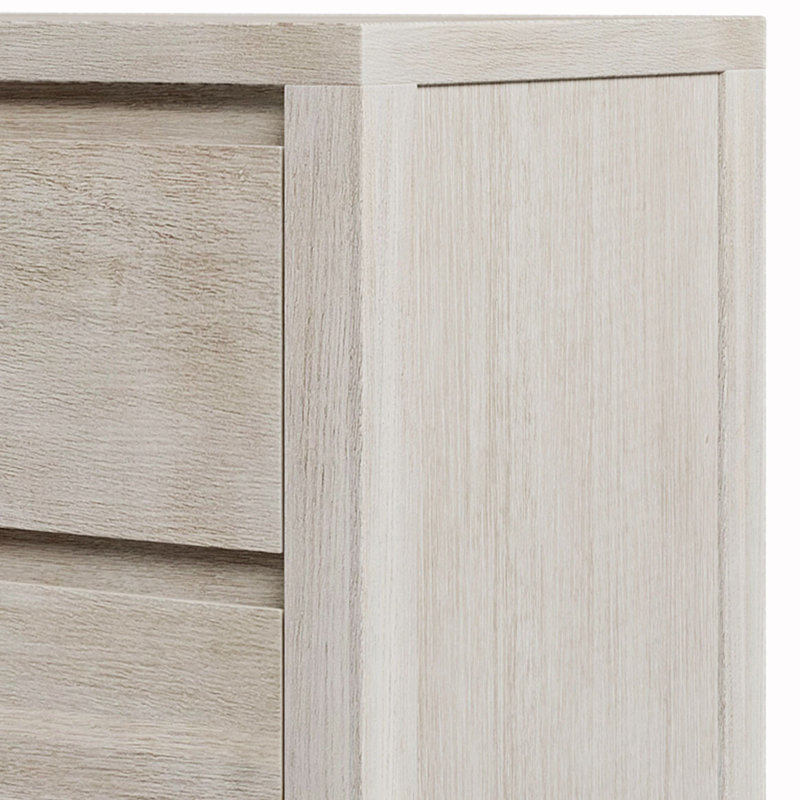 Commode 9 tiroirs Janyla, Blanc pierre