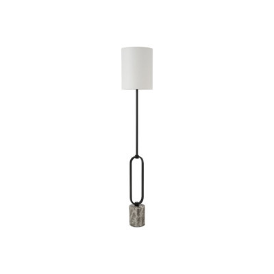 Lighting, 64"h, Floor Lamp, Black Metal, Ivory / Cream Shade, Contemporary