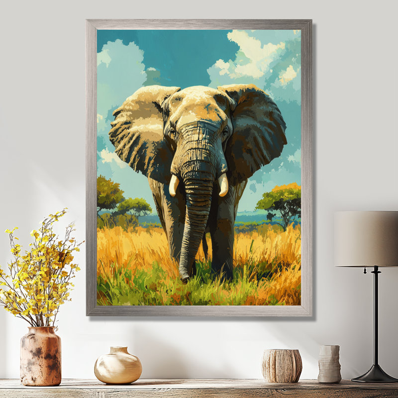 Inman - Animals Wall Art Prints, H 32 po x l 16 po, Reproduction encadrée sans passe-partout, Argent argent