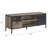 TV Stand with Drawer and 4 Storage Compartments in Rustic Oak and Black