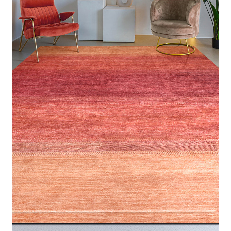 Wool Abstract Area Rug, Rectangle 8' x 10'