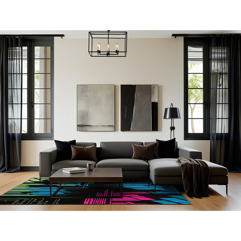Midnight Glow Rug, Round 3'