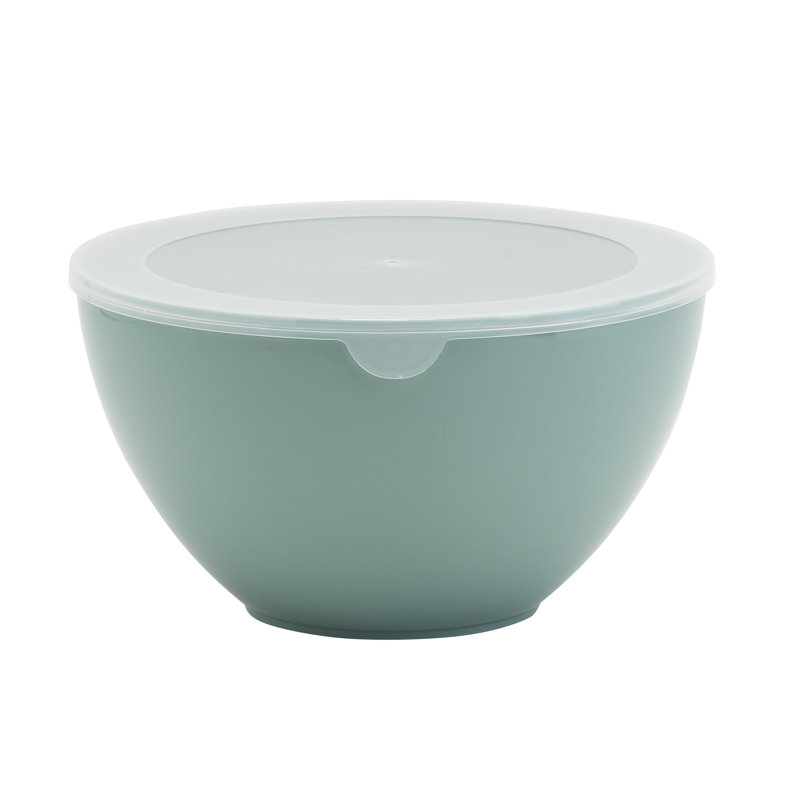 Fern Green 10-Piece Plastic Mixing Bowl Set with Lids