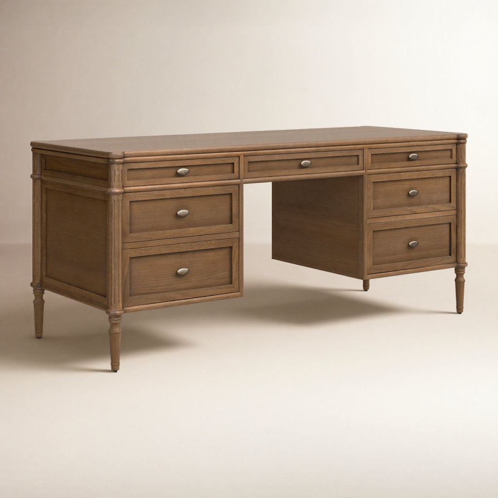 Susie 70 " Oak Executive Desk, Toasted Oak