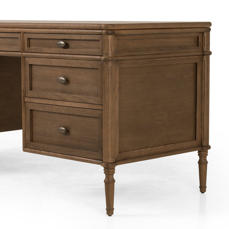 Toulouse Executive Desk, Toasted Oak