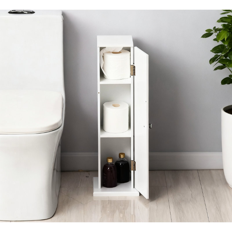 Petite armoire à papier de toilette, armoire de coin de salle de bain