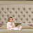 Fabric Upholstered Bed,Tufted Headboard Adjustable Height Bed Frame-283896213-283896216