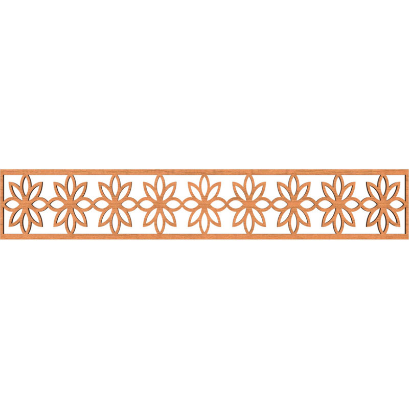Moulure de marguerite Daisy, H 8 po x l 46,625 po x P 0,375 po, Cerisier