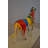 Modern Art Colored Zebra Resin Statue -  Size: 29"L X 12"W X 22"H.