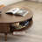 Simple leisure solid wood round coffee table-106326257
