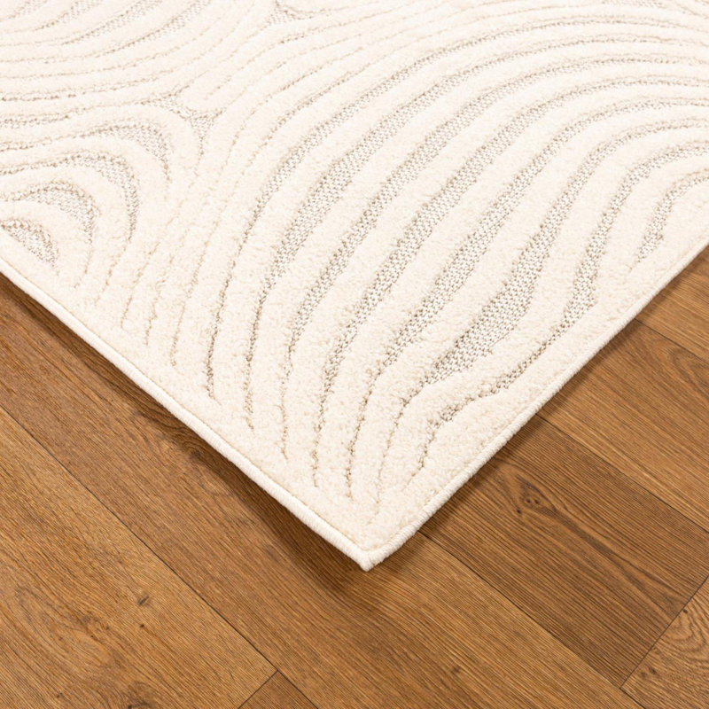 Tapis moderne à formes abstraites, Rectangle 4 pi 11 po x 7 pi 2 po