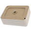 Élégant lavabo pour salle de bain rectangulaire en céramique 16 po x 12 po blanc - teint, installation au-dessus du comptoir-1128802560
