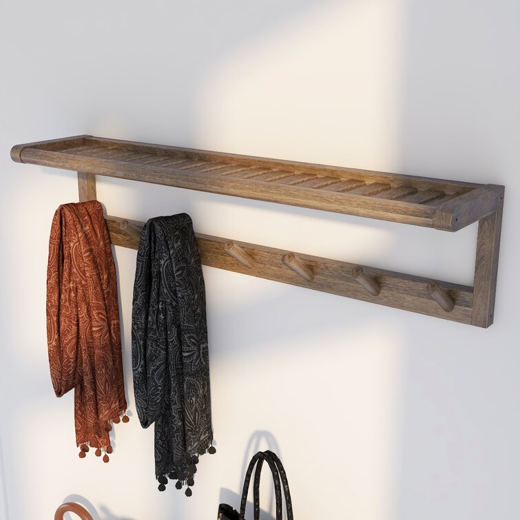 Red Barrel Studio® Budwin Solid Wood Wall 4 - Hook Wall Mounted Coat Rack