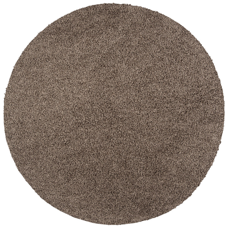 Gabriola Sga-Athens Shag Performance Solid Color Rug, Round 6'7"