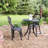Moravia Floral 3-Piece Cast Aluminum Outdoor Bistro Set with 2 Chairs and Table-999031748