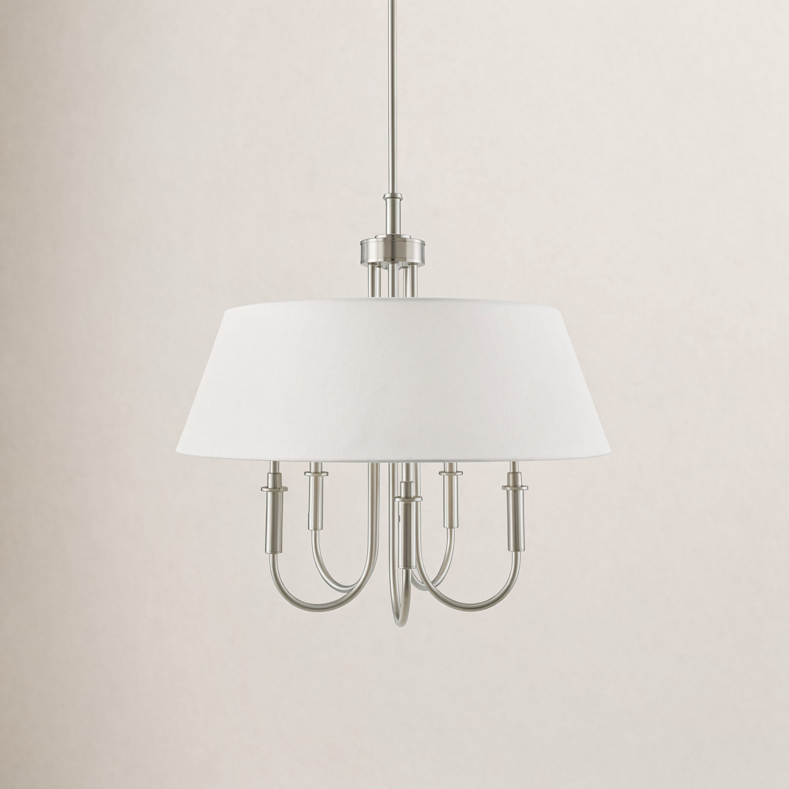 Iron 5-Light Chandelier, Silver