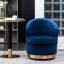 Fauteuil moderne en velours bleu avec pivot - expérience confortable avec fonction pivotante-40110314